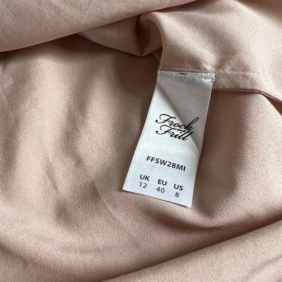 Frock and Frill Pink Embellished Knee Length Embroidered Dress Wedding UK 12 - Picture 8 of 11